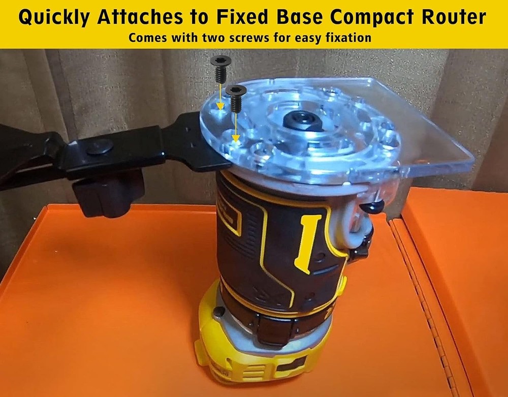 Precision Brass Router Edge Guide for Compact Router - Quick Attach, 10 Inch