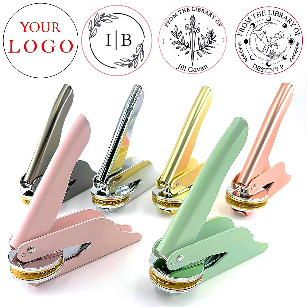 Embosser Stamp LOGO Customized Wedding Library Book Private Seals Customization