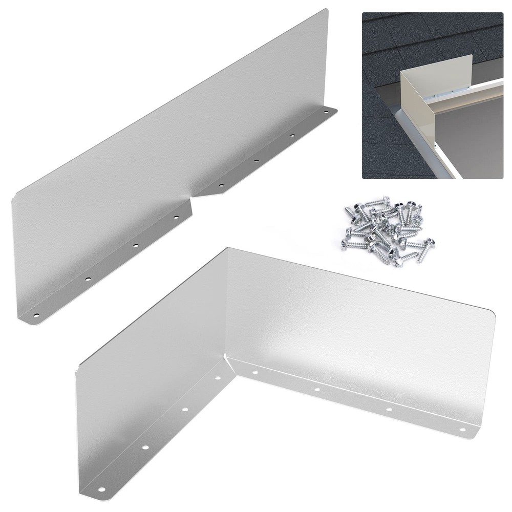 2 Pcs Gutter Valley Splash Guards,Rain Gutter Valley Roofing Gutter Guards, D...