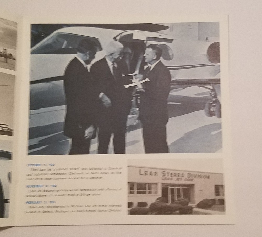Lear Jet Learjet Jetstream Jet Stream December 1967. Milestones Book.