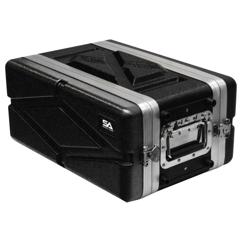 Lightweight 4 Space Compact ABS Rack Case - 4U PA DJ Shallow Rack Case