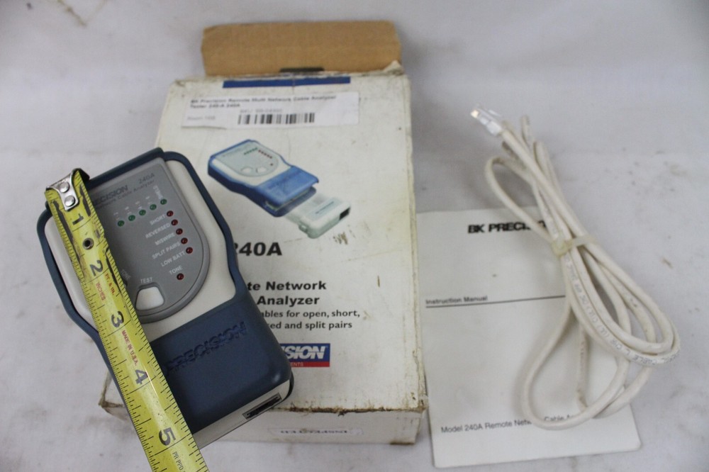 BK Precision Remote Multi Network Cable Analyzer Tester 240-A 240A w/ Box