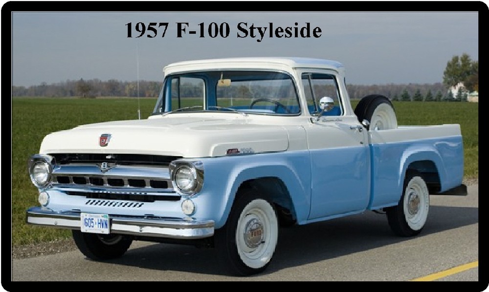 1957 F-100 Styleside Refrigerator Magnet