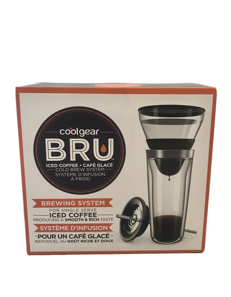 NEW Cool Gear Bru Single Serve Coffee Cold Brew System 21 Oz
