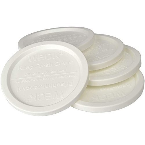 Weck Large Jar 5 Pack Keep Fresh Plastic Lids, 5 Pack (large = 4, 100mm Opening)