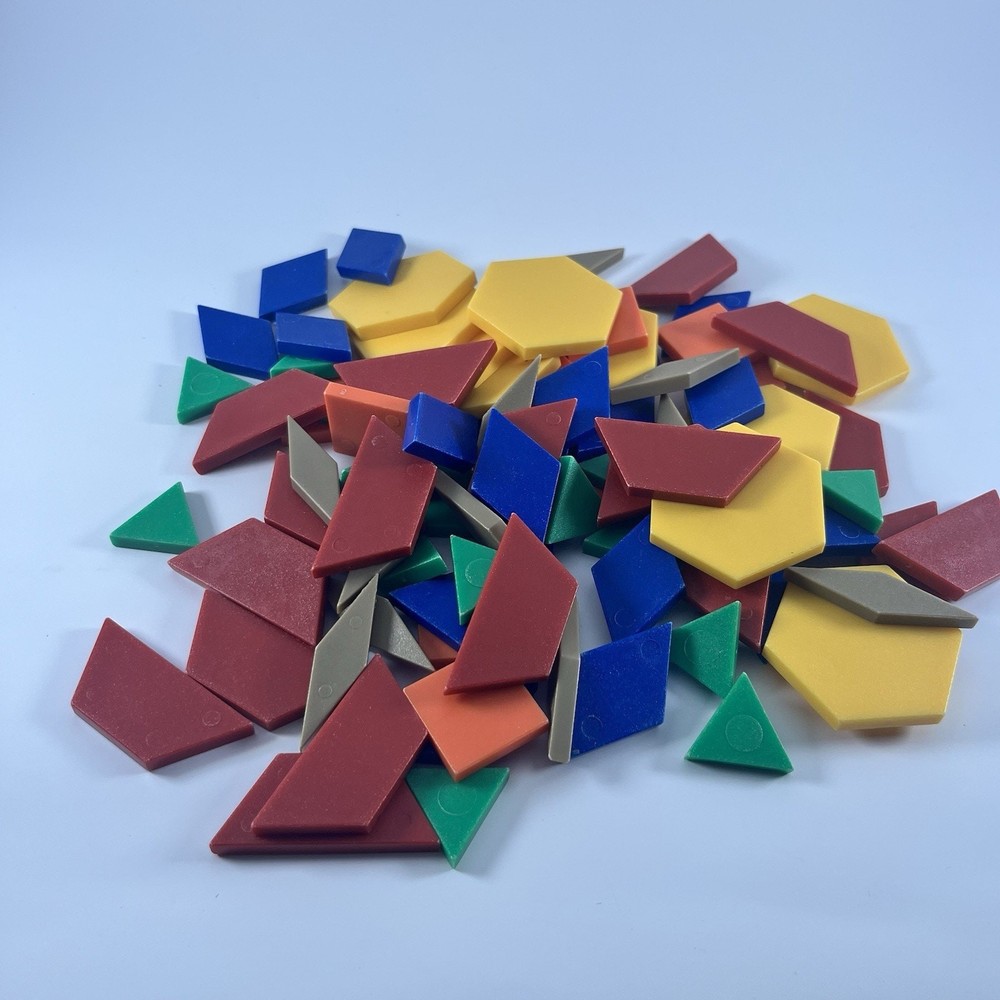 Pattern Blocks Set 93pc Plastic Shapes Geometry Learning Montessori