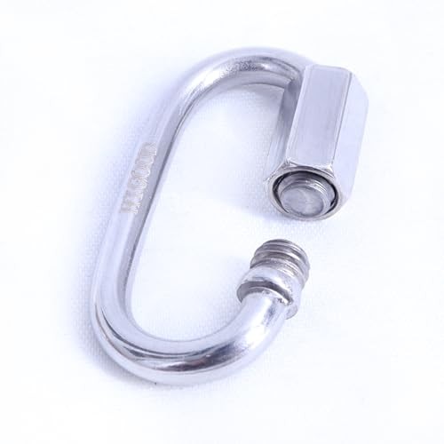1.7 Inch 304 Stainless Steel Carabiner and Stainless Steel Chain Quick 1.7inch