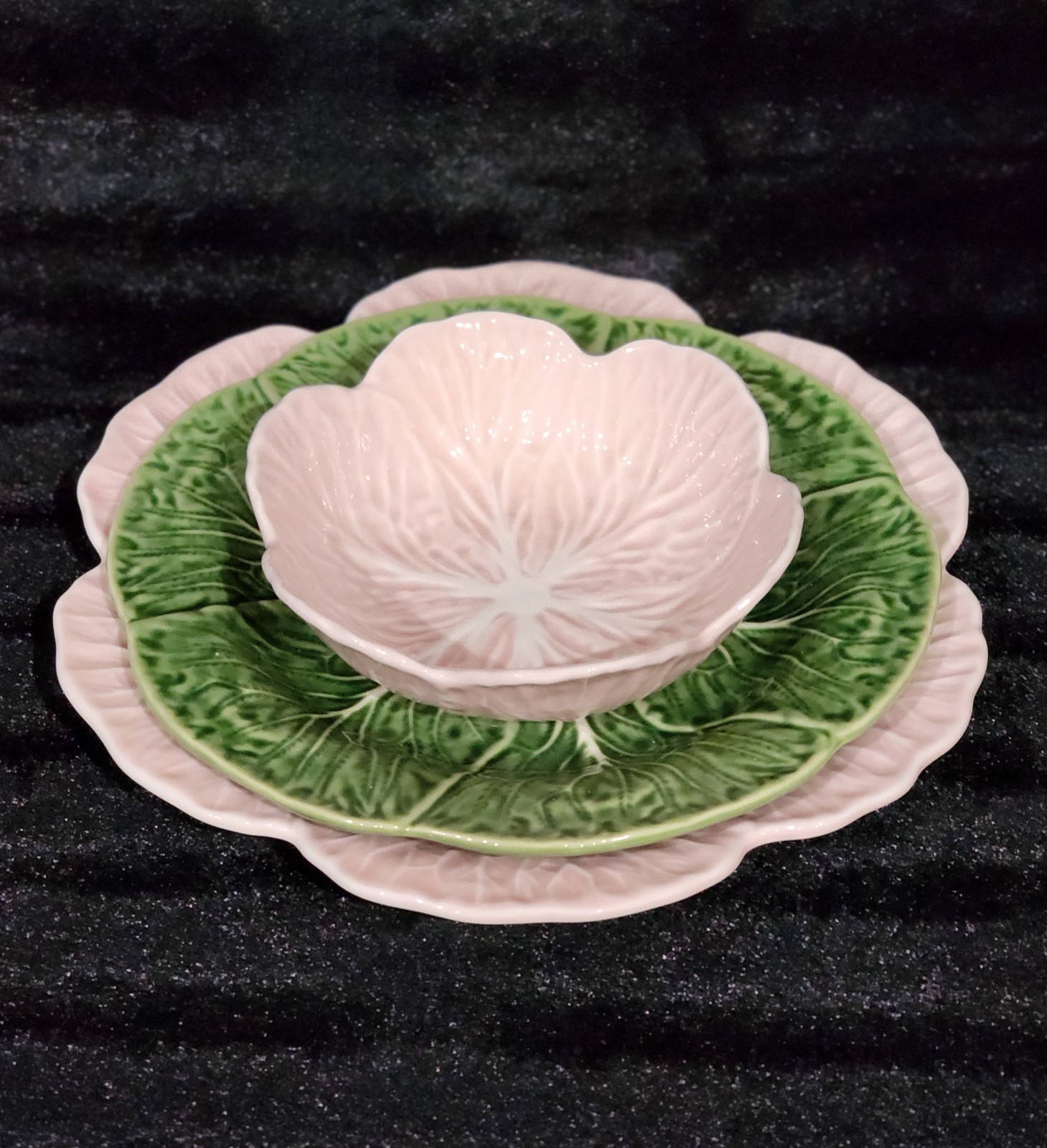 4 Green Cabbage Cereal Bowls Ceramic 6" Hobby Lobby Easter Pinheiro Style NEW