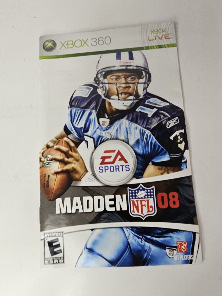 xbox 360 madden 08 manual only