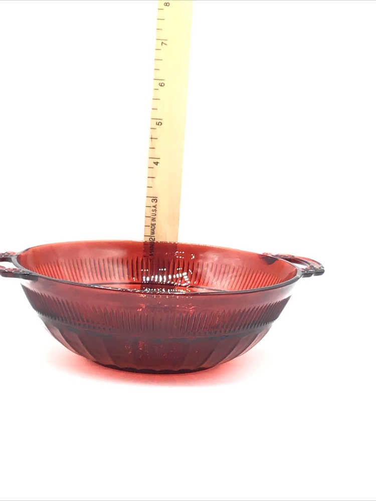 Anchor Hocking Ruby Red Coronation Bowl Small