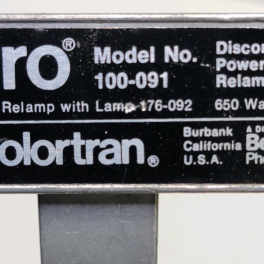 ORIGINAL LIGHT MOUNT BRACKET - Berkey Colortran Mini-Pro Model No. 100-091
