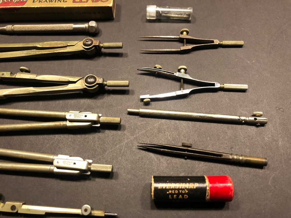 Lot of vintage drafting tools