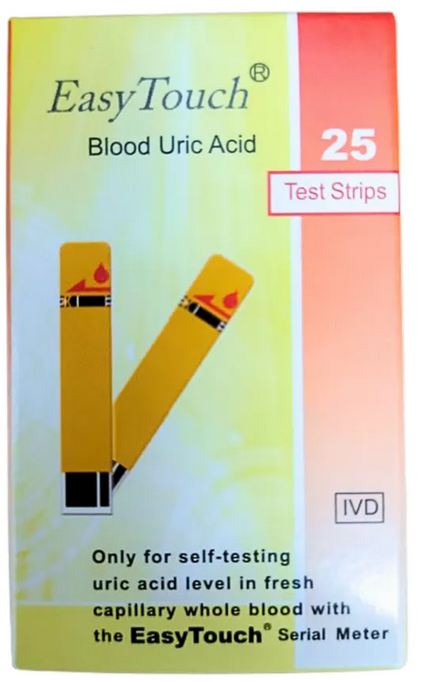 EasyTouch BLOOD URIC ACID Level Test Strips Original- 25 Strips