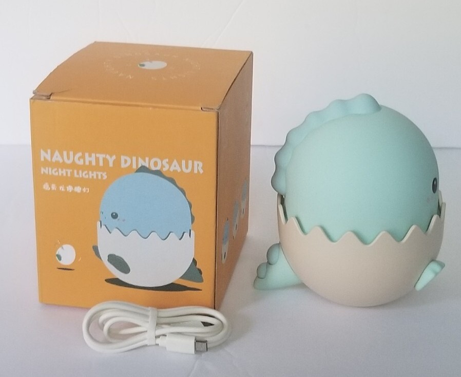 Naughty Dinosaur Night Light Changes Color When Pressed