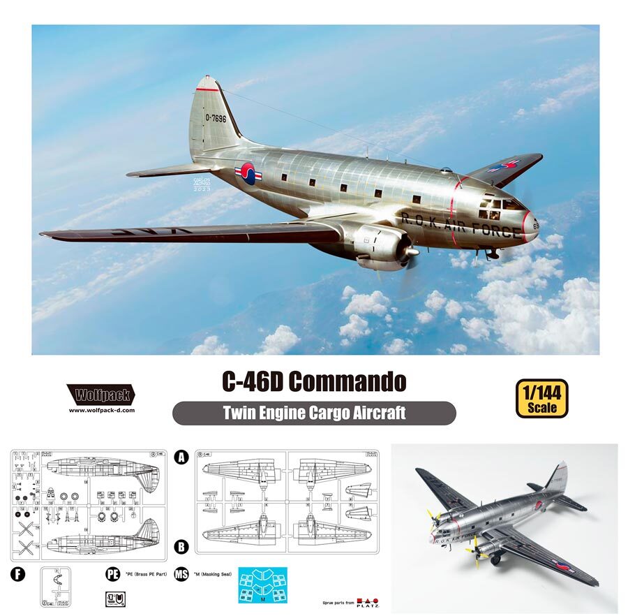 Wolfpack Design 1/144 ROK/USAF Curtiss C-46D Commando [Premium Edition]