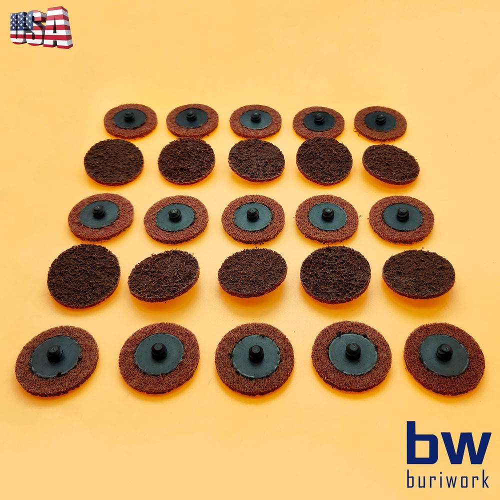 50 PCS 2 Inch Maroon Quick Change Surface Prep Pads Conditioning Discs