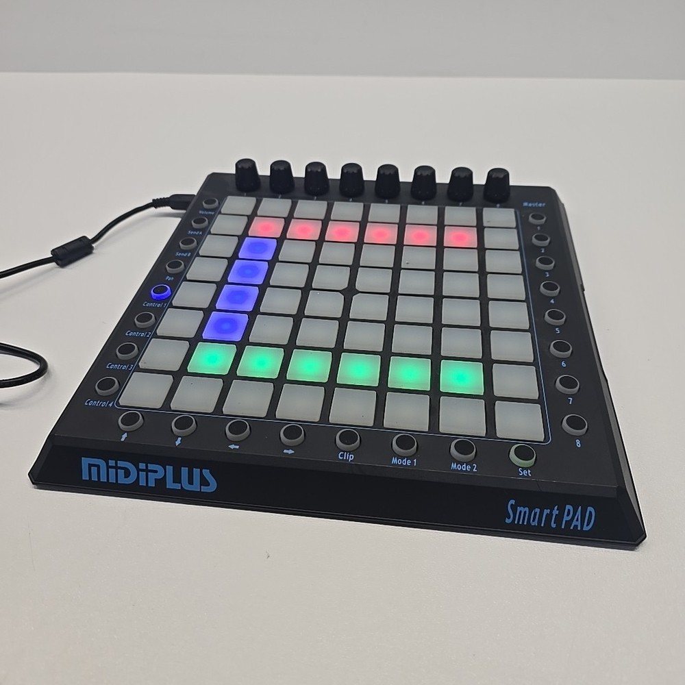 MidiPLUS SmartPAD MIDI 64-Key Controller & USB Cable MULTI-COLOR BACKLIGHT