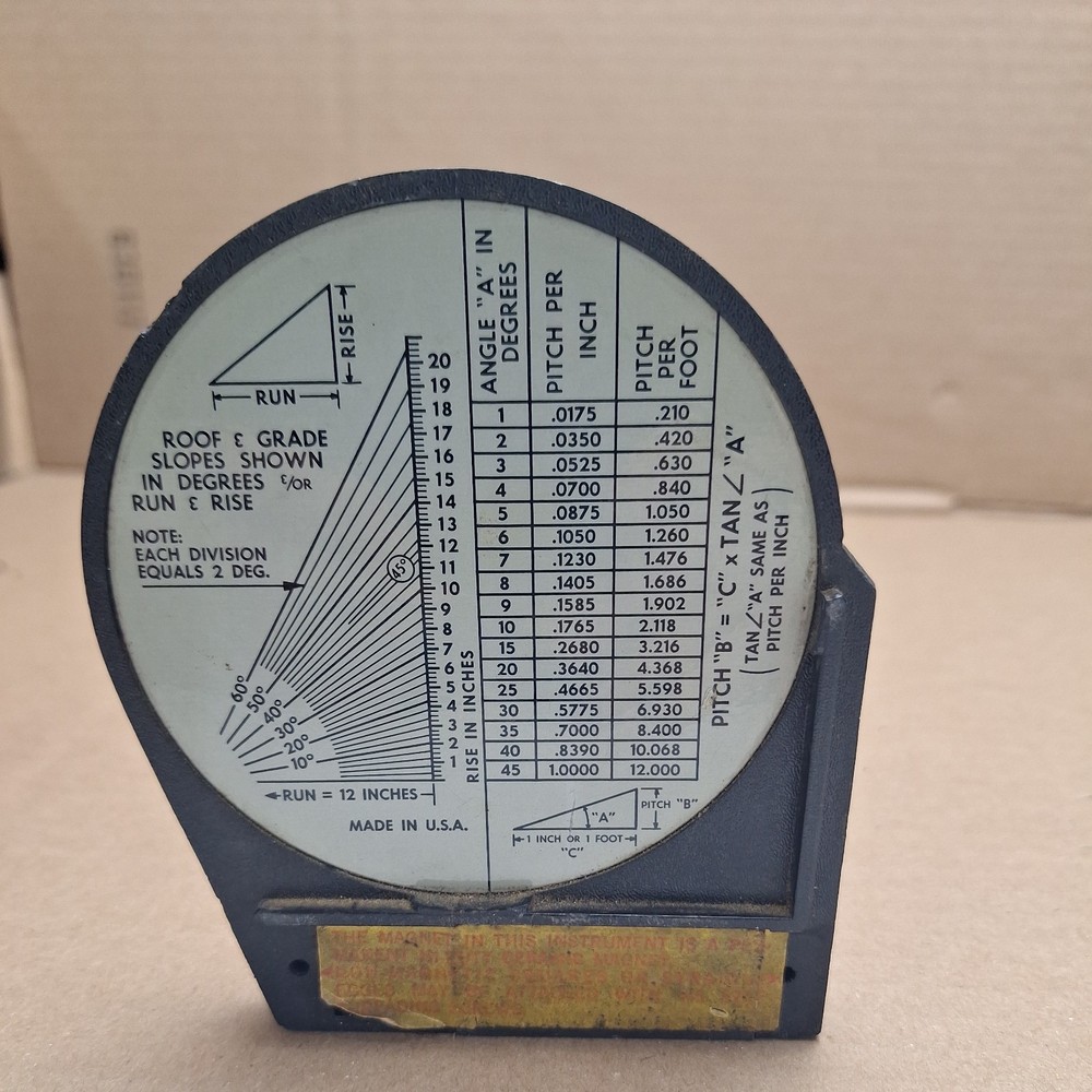 Sears Craftsman Universal Protractor Plumb & Level 93995