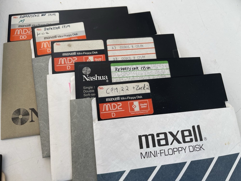 Sony MBC-1000 Computer Floppy Boot Disks + Software + Disk Carrying Case