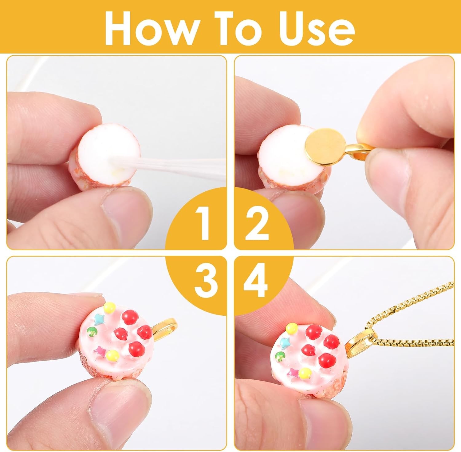 150Pcs Glue-On Bails Pendants, Round Flat Pad Connector Charms for Jewelry