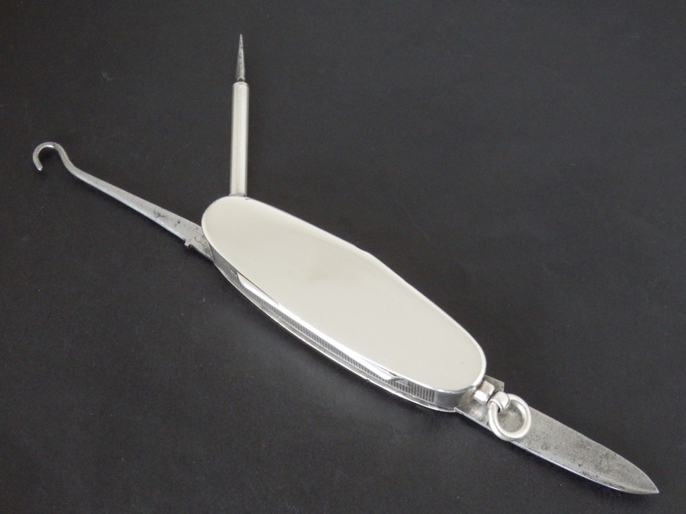 Antique Victorian Wright & Davies Novelty Solid Silver Vesta Case London 1890