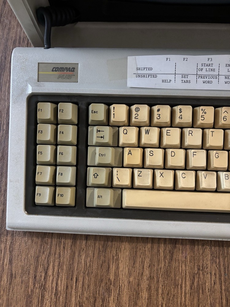 Vintage Compaq Plus Portable Computer/ Read Description