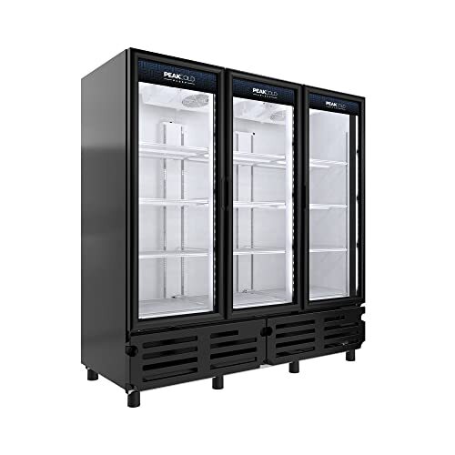 PeakCold Plus 3 Door Display Cooler - 72 Cu. Ft.