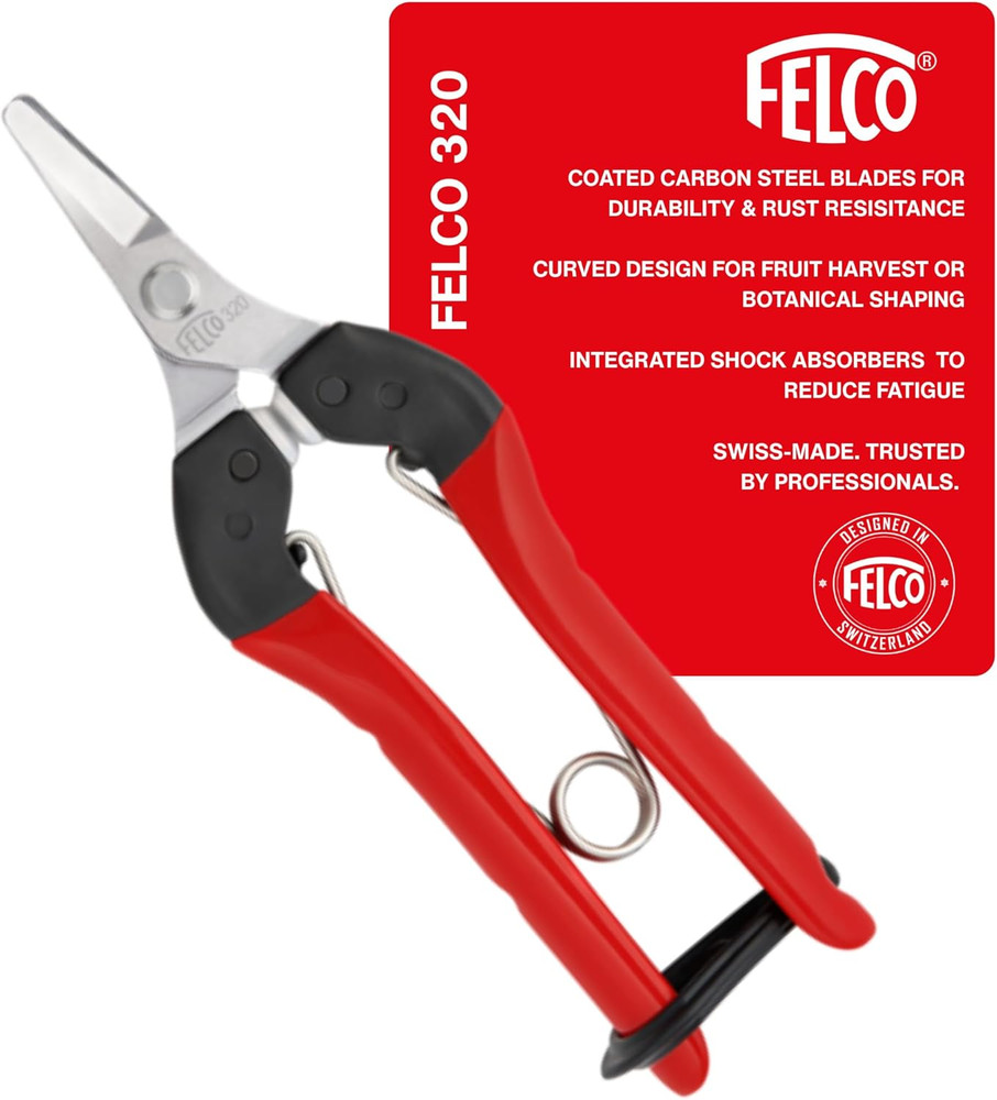 F320 Pruning Snips – 6" Garden Clippers with Curved Blade & Rounded Tip | Prunin
