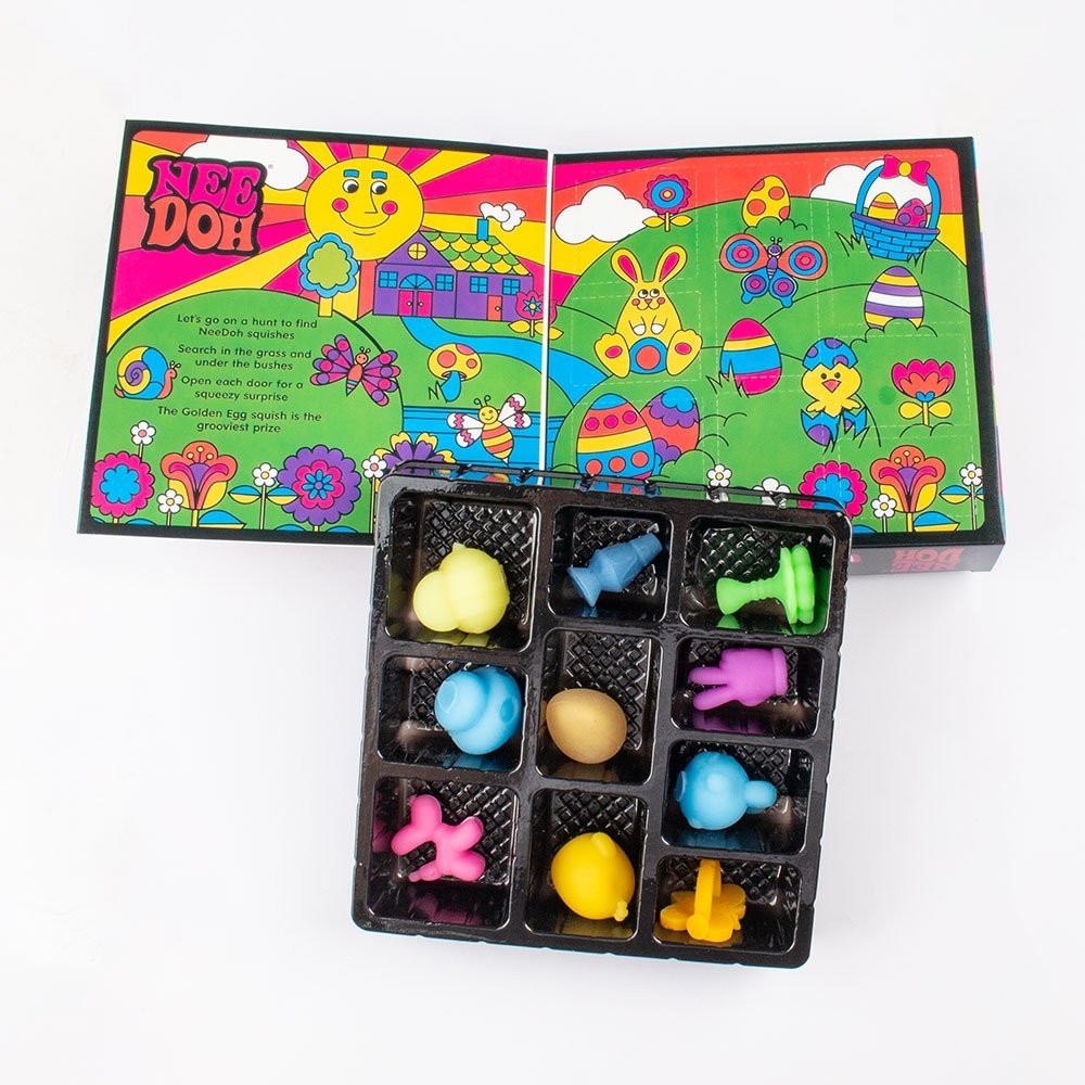 Nee Doh Nice Cube Super Solid Squish - NeeDoh Golden Egg Hunt Sensory Squeeze To