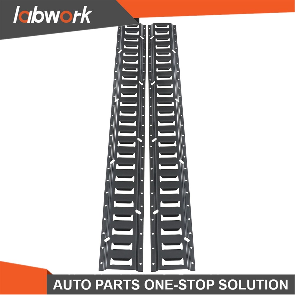 Labwork 8 Pack 4' E Track Tie Down Rail For Garages Vans Powder-Coat Black