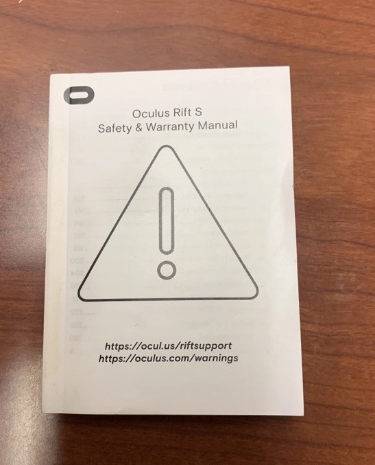 Meta Facebook Oculus Rift S Replacement Manual