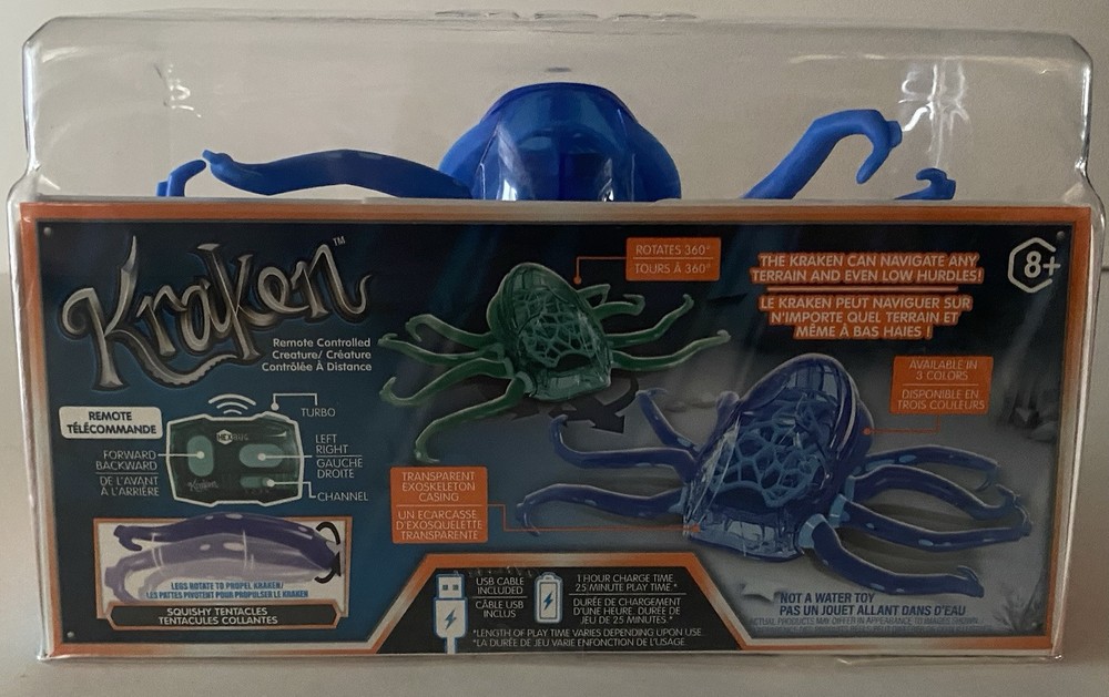 HEXBUG Kraken (BLUE) Remote Control 8 Legged Creepy Crawler