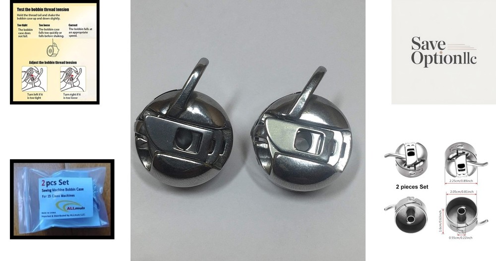 2 Durable Bobbin Cases for 15 Class Machines - Perfect for Various Brands