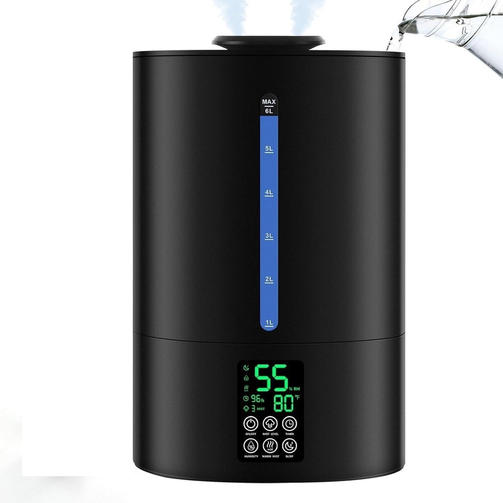 Adjustable Mist Ultrasonic Humidifier - 6L Capacity