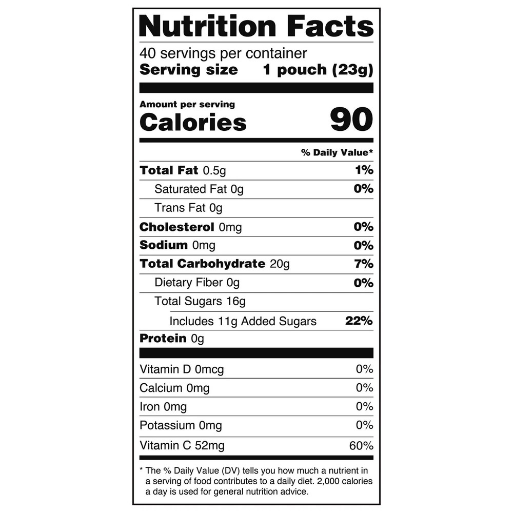 Great Value Fruit Smiles Snacks, Original Flavors, 40 Count