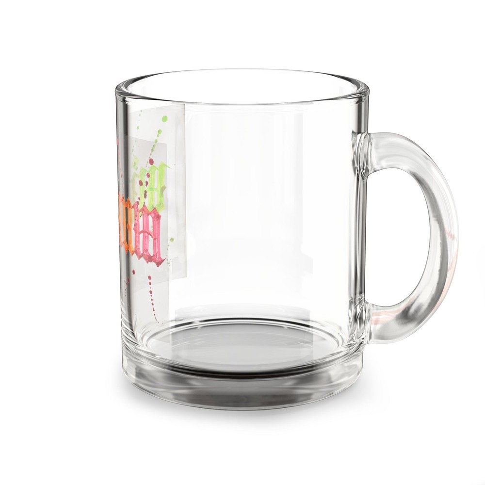 “Minimum” Original Art Glass Mug, 10oz