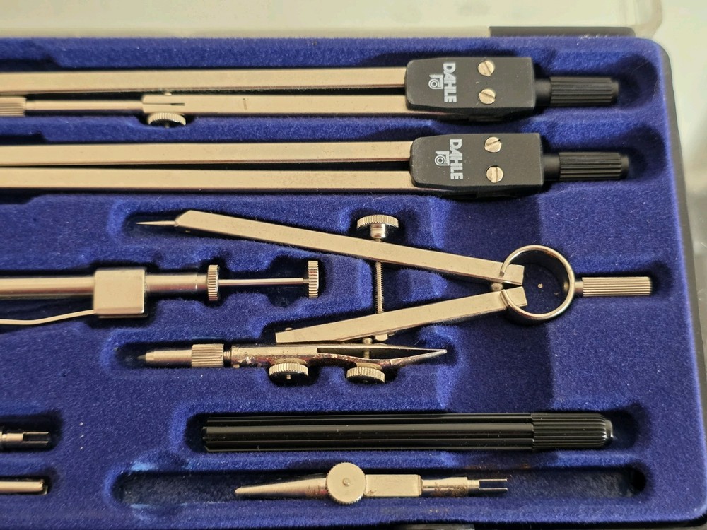 DAHLE Technical Drawing Compass Set Geometry Drafting Instruments Boxed