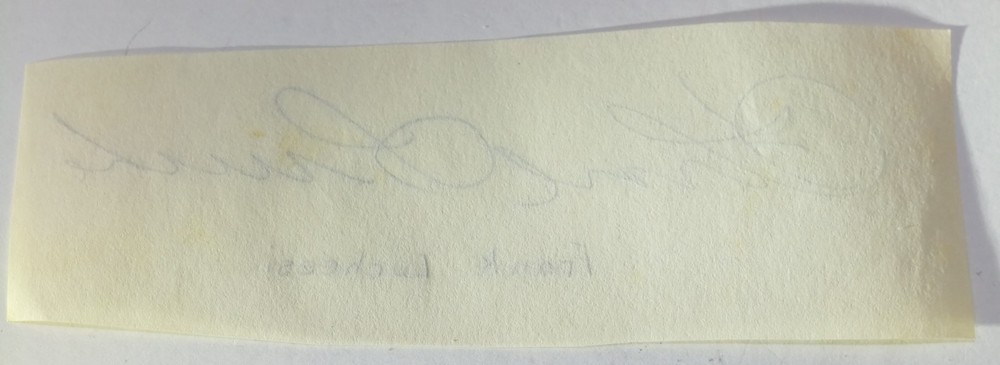 Frank Lucchesi cut autograph