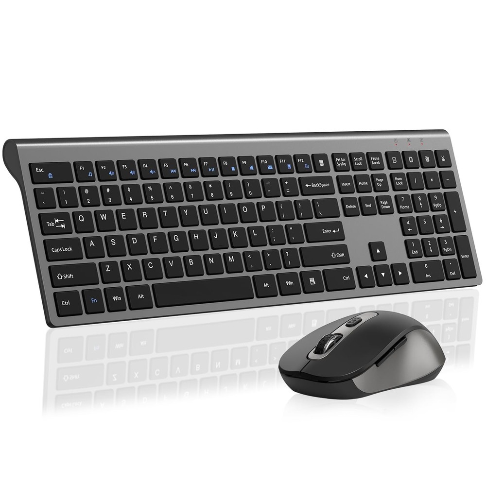 Wireless Mouse and Keyboard Combo, Full-Size Computer Keyboard with Calculato...