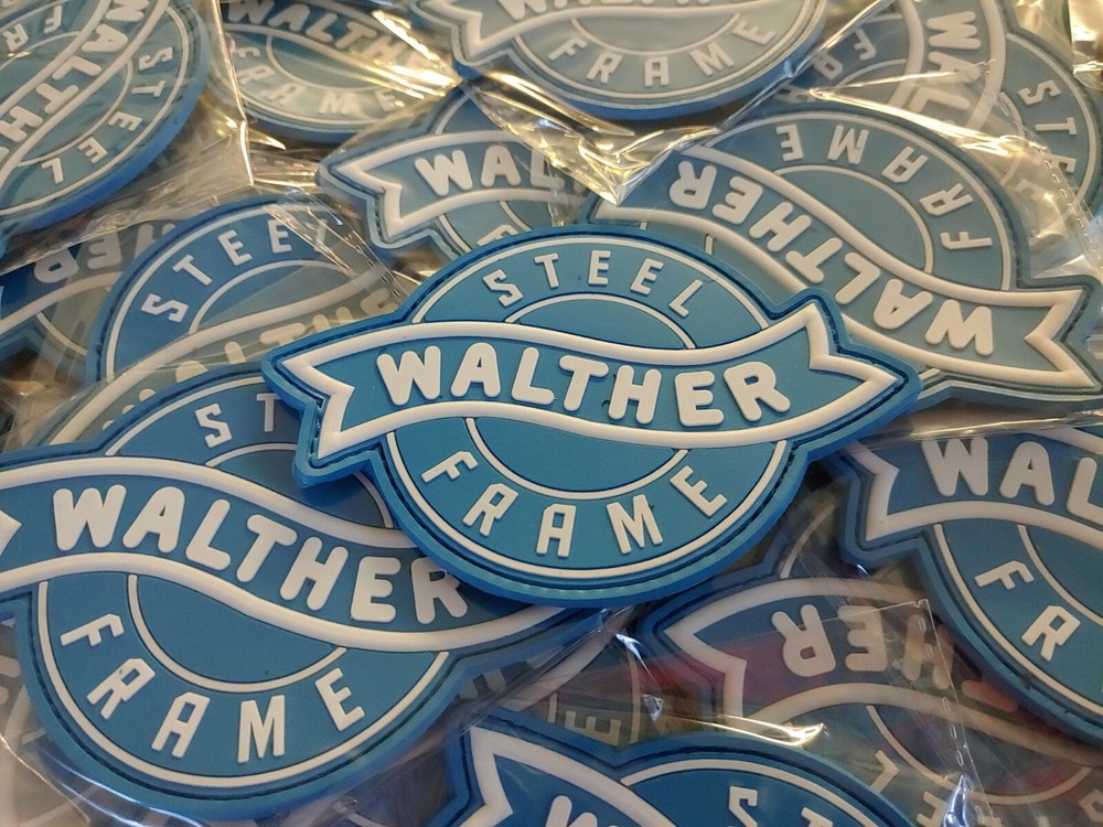 WALTHER - 2D & 3D PVC PATCH -WHITE & BLUE