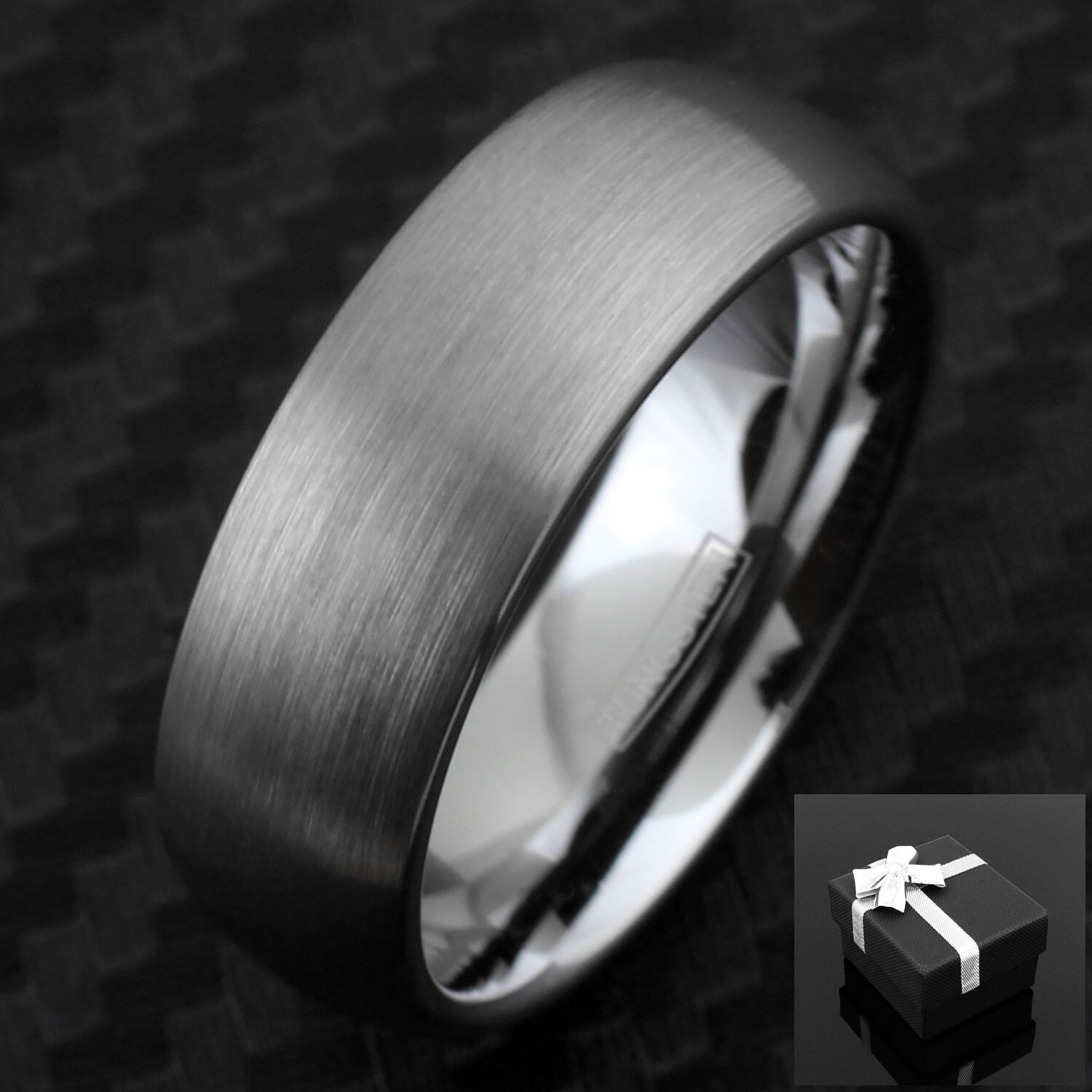 4/6/8mm Classy & Gorgeous Brushed Silver Tungsten Plain Wedding Band Ring