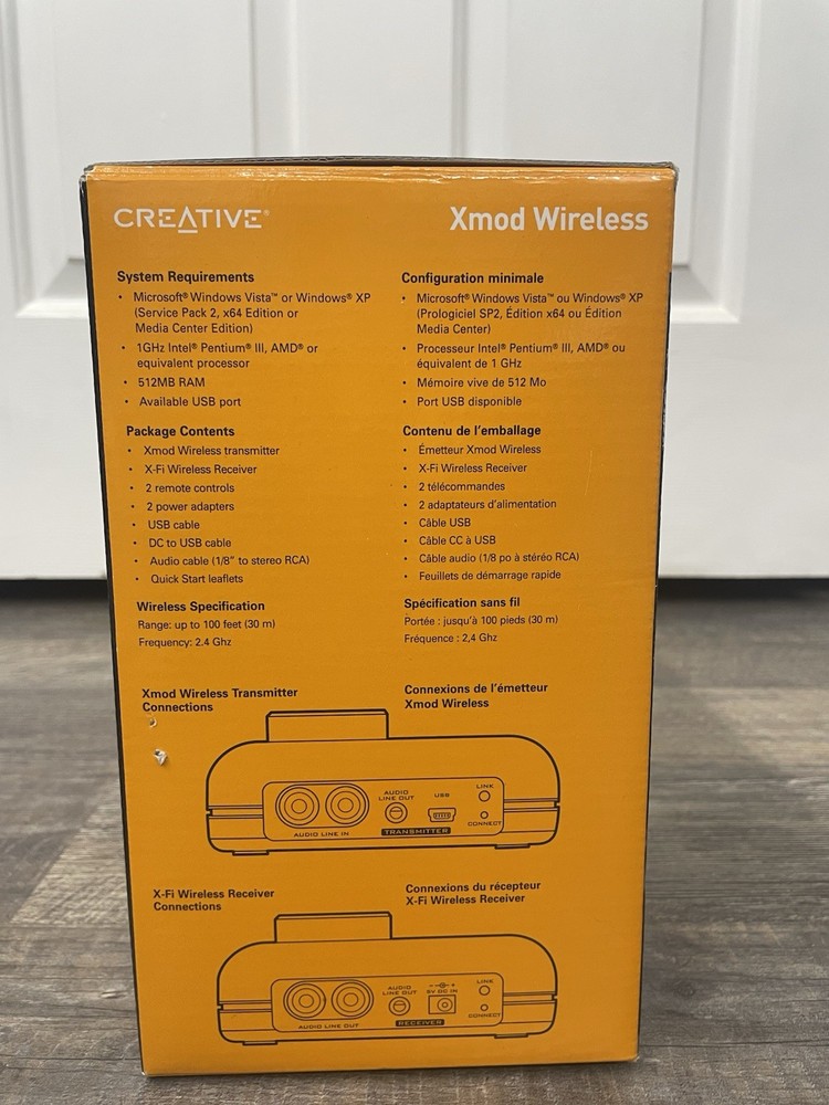 Creative Xmod Wireless Music System Model No. SB0830EF