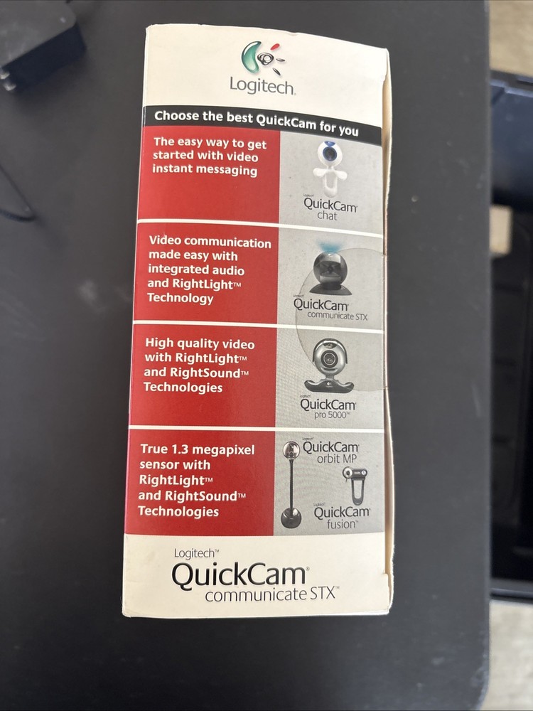 Logitech QuickCam Communicate STX Computer Webcam Video USB Black NOS
