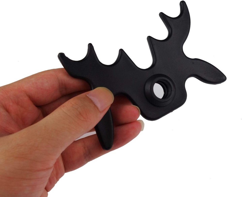 8 Pack Plastic Moosehead Pool Billiard Cue Bridge Head Black