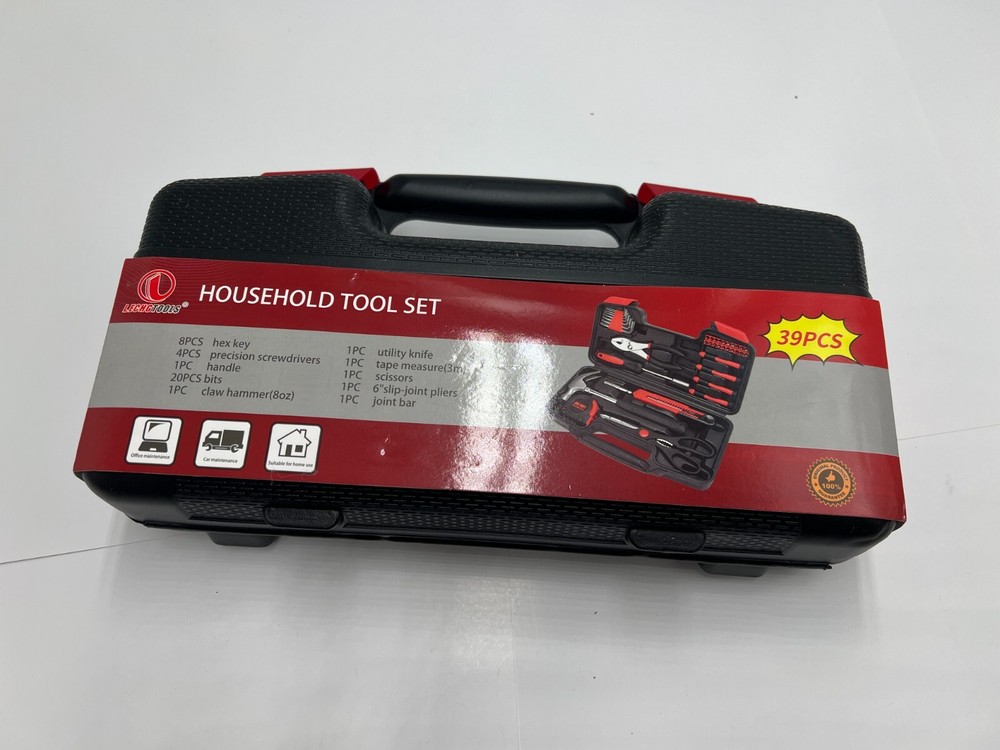 LECHGTOOLS Household Tool 39 Piece Hex Key Precision Screwdriver Handle Bit