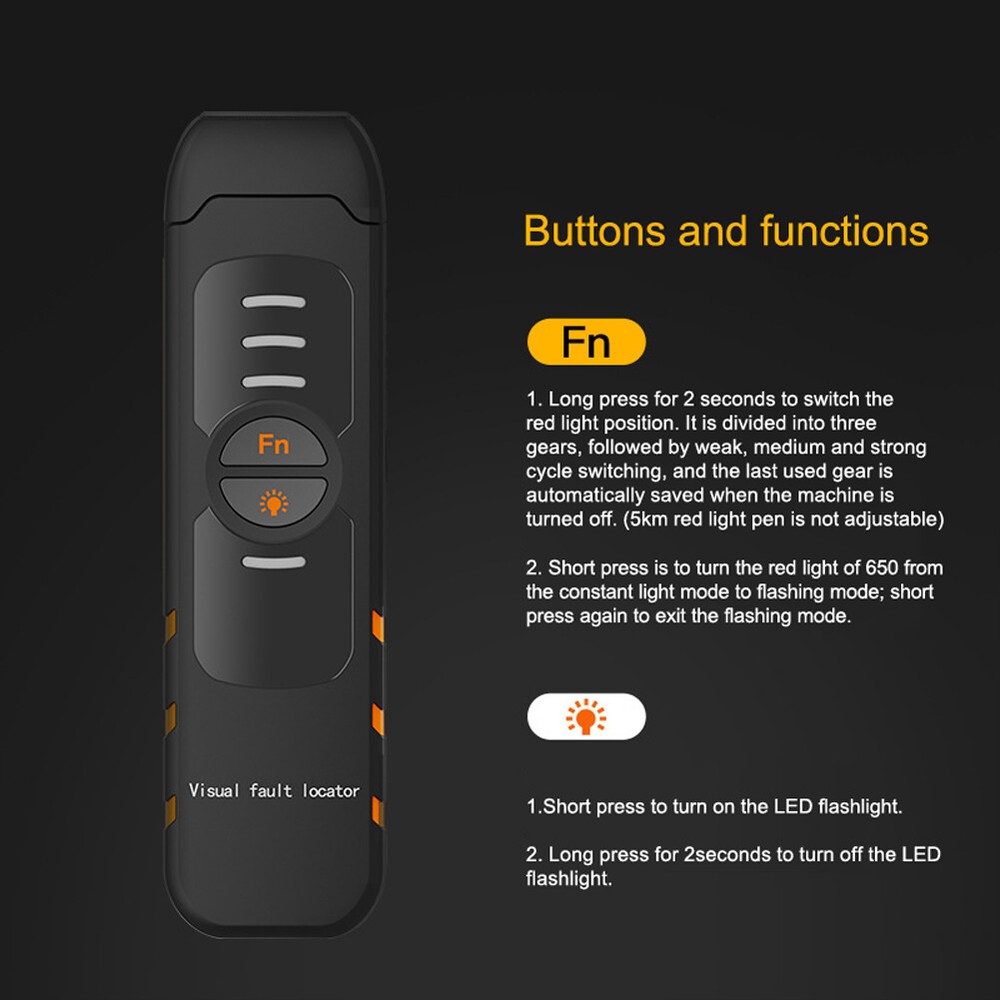 Handheld Optic Tester Portable Pen Type Red Visual Fault O8O8