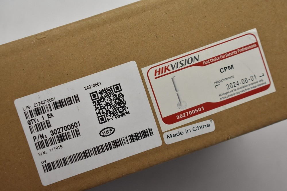 Hikvision CPM Camera Ceiling Pendant Mount 302700501 & Bracket Cap White