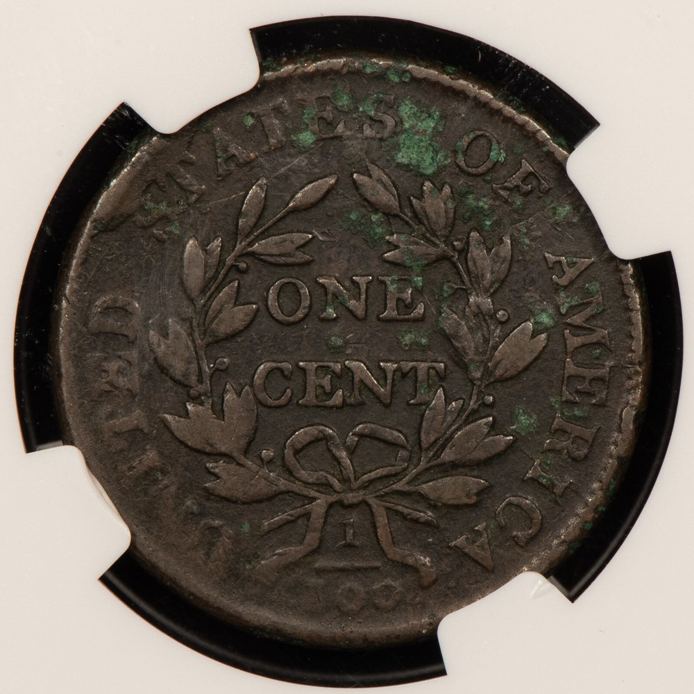 1802 1c Draped Bust Large Cent - NGC VF Dets - SKU-B2803