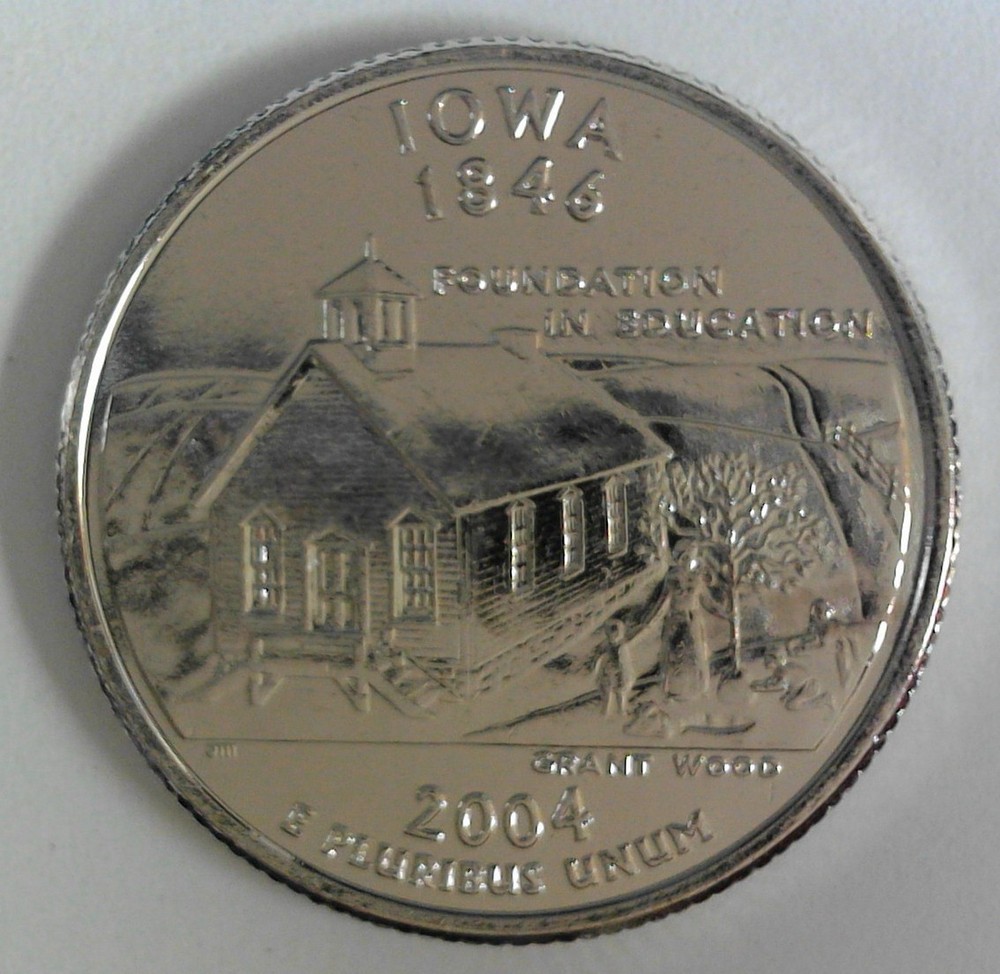 Iowa - 2004 Platinum Colorized State Quarter
