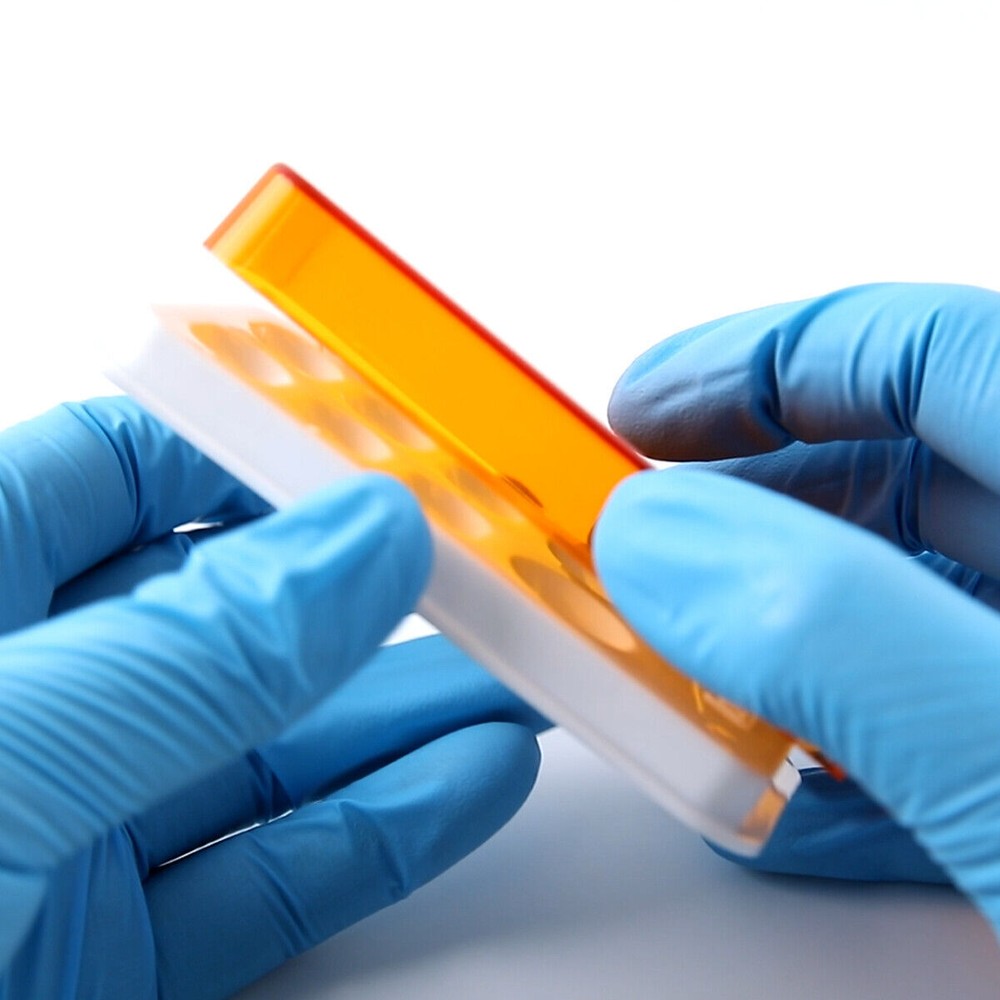 Dental Plastic 8Hole Shading Light Storage Box Tooth Veneer Patch Organizer Case